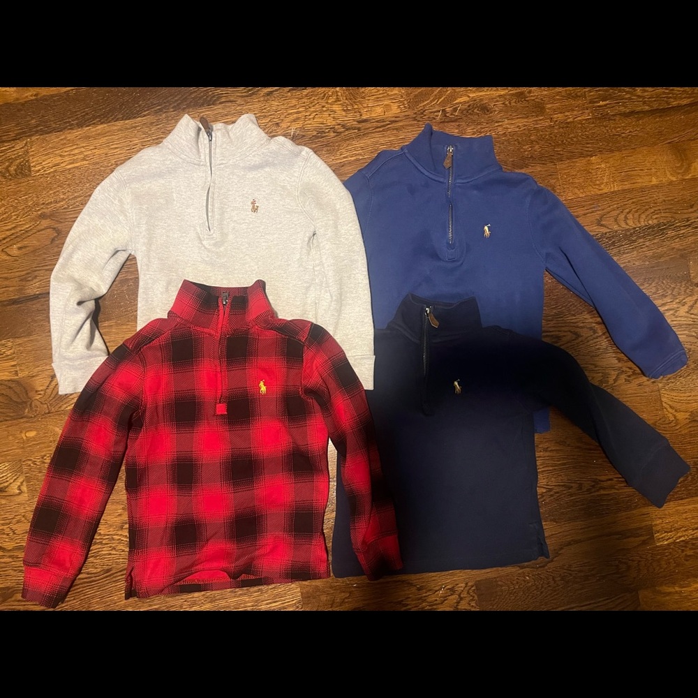 Ralph Lauren Cotton Interlock Quarter-Zip Pullover Bundle